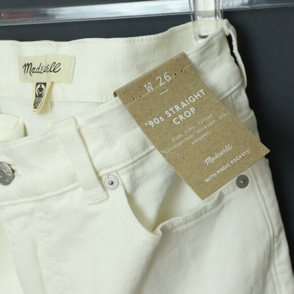Madewell Women's Straight Leg Jeans - Cream - Picture 5 of 6